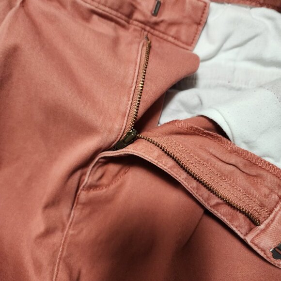 BDG Orange Cotton Stretch High Rise Pleated Mia Wide Leg Pants - Picture 5 of 6